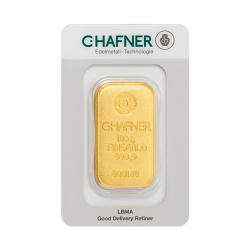 C. Hafner Goldbarren Gegossen 100 Gramm