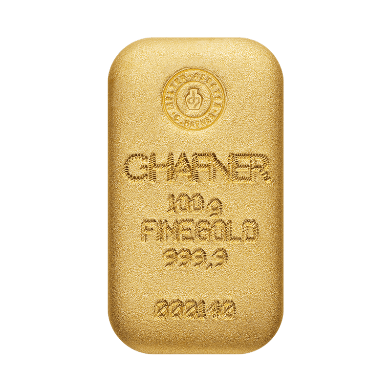 C. Hafner Goldbarren Gegossen 100 Gramm - GB-CHR-001000