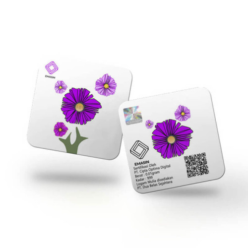 Emasin Rundform Goldbarren 0,01 Gramm Flower Series Purple Emasin Rundform Goldbarren 0,01 Gramm Flower Series Purple