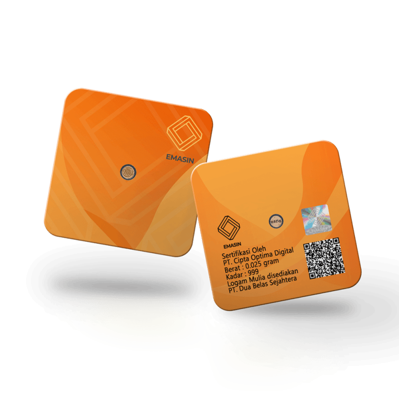 Emasin Rundform Goldbarren 0,025 Gramm Standard Orange