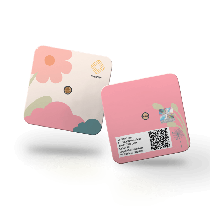 Emasin Rundform Goldbarren 0,025 Gramm Flower Series Standard