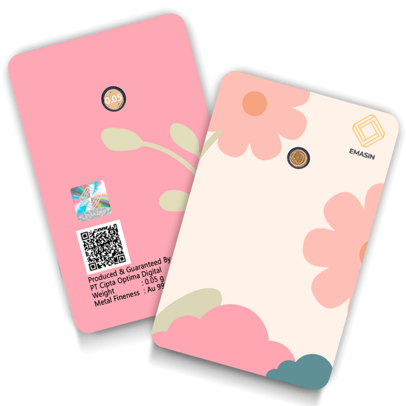 Emasin Rundform Goldbarren 0,05 Gramm Flower Series Standard