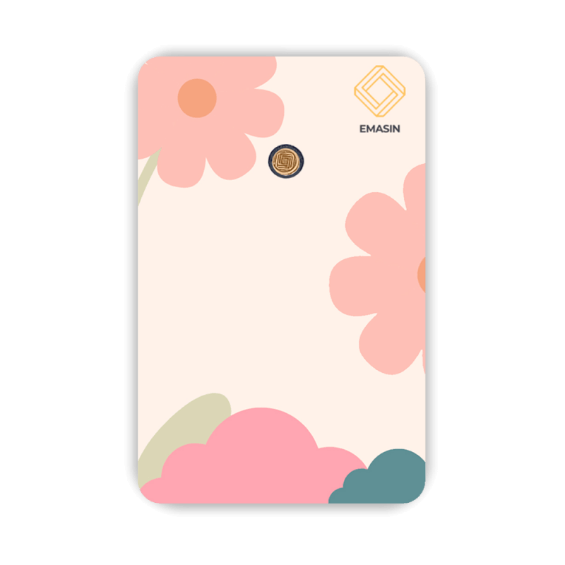 Emasin Rundform Goldbarren 0,05 Gramm Flower Series Standard