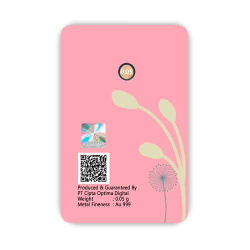 Emasin Rundform Goldbarren 0,05 Gramm Flower Series Standard - Blatt - Blüte- Emasin Rundform Goldbarren 0,05 Gramm Flower Series Standard - RB-EMS-SF005