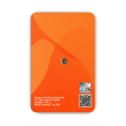 Emasin Rundform Goldbarren 0,05 Gramm Standard Orange - Standard- Emasin Rundform Goldbarren 0,05 Gramm Standard Orange - RB-EMS-SO005