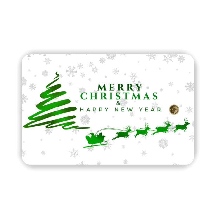 Merry Christmas Geschenkkarten 0,05 Gramm - Weihnachtskarten- Merry Christmas Geschenkkarten 0,05 Gramm - MCG-EMS-0005