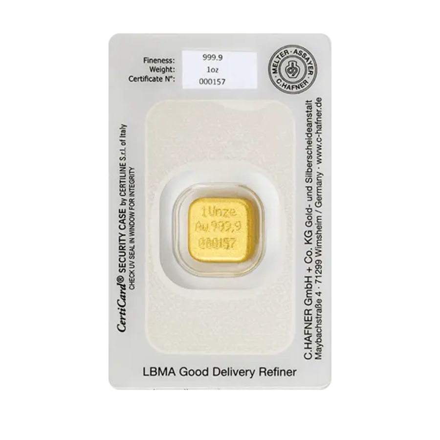 C. Hafner Goldbarren Gegossen 1 Unze (31,10 Gramm)