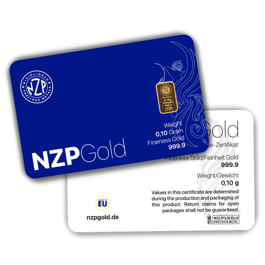 Nzp Gold Goldbarren 0,10 Gramm - GB-NZP-G0010