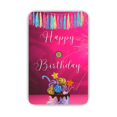Happy Birthday Geschenkkarten Pink 0,10 Gramm Happy Birthday Geschenkkarten Pink 0,10 Gramm