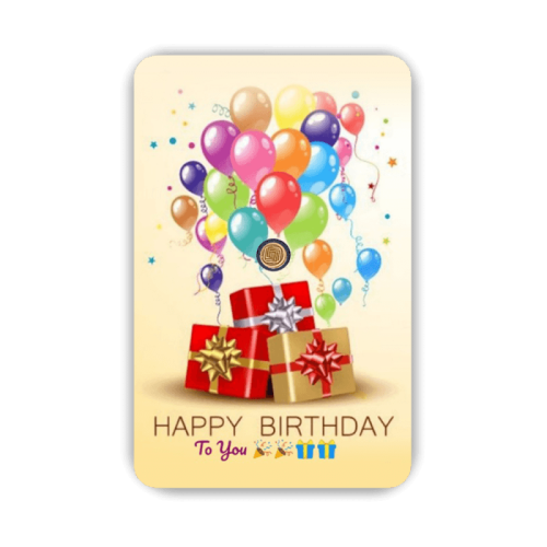 Happy Birthday Geschenkkarten Ballon 0,10 Gramm Happy Birthday Geschenkkarten Ballon 0,10 Gramm
