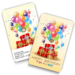 Happy Birthday Geschenkkarten Ballon 0,10 Gramm Happy Birthday Geschenkkarten Ballon 0,10 Gramm