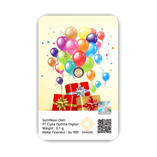 Happy Birthday Geschenkkarten Ballon 0,10 Gramm - Happy Birthday- Happy Birthday Geschenkkarten Ballon 0,10 Gramm - HBB-EMS-0010