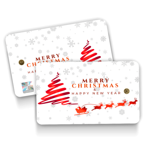 Merry Christmas Geschenkkarten 0,10 Gramm 