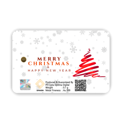 Merry Christmas Geschenkkarten 0,10 Gramm - Weihnachtskarten- Merry Christmas Geschenkkarten 0,10 Gramm - MCR-EMS-0010