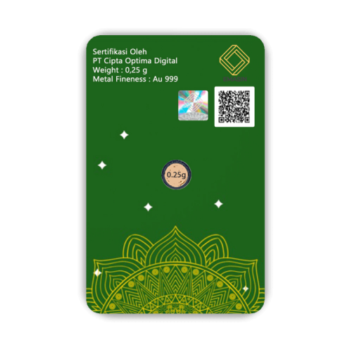 Eid Mubarak Geschenkkarten Grun 0,25 Gramm - EMG-EMS-0025