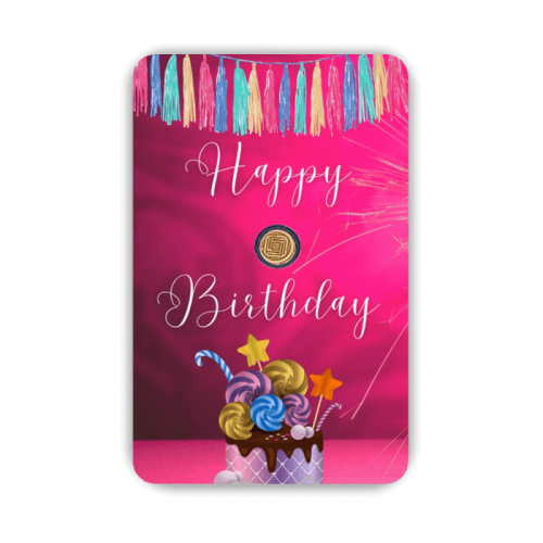 Happy Birthday Geschenkkarten Pink 0,25 Gramm Happy Birthday Geschenkkarten Pink 0,25 Gramm