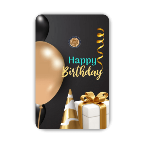 Happy Birthday Geschenkkarten Schwarz 0,25 Gramm Happy Birthday Geschenkkarten Schwarz 0,25 Gramm