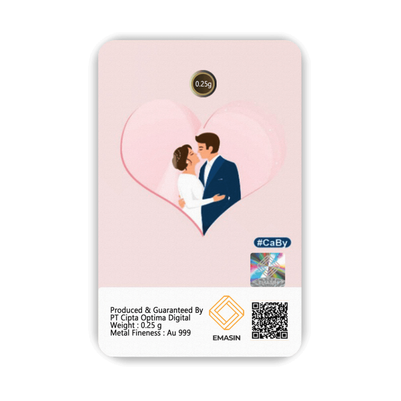 Happy Wedding Geschenkkarten 0,25 Gramm - HWP-EMS-0025