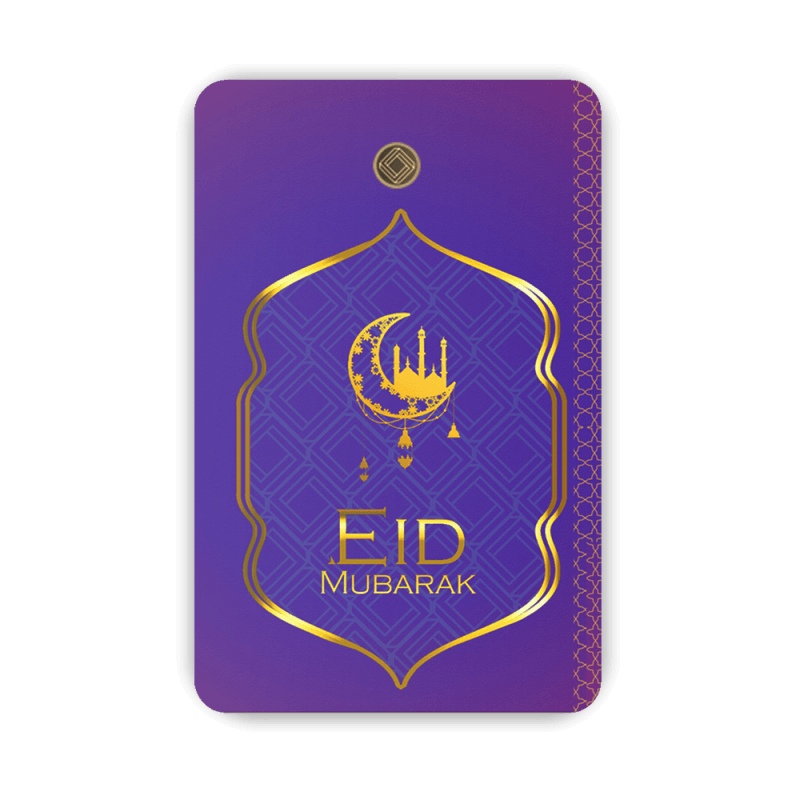 Eid Mubarak Geschenkkarten Lila 0,25 Gramm 