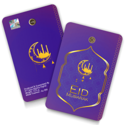 Eid Mubarak Geschenkkarten Lila 0,25 Gramm 