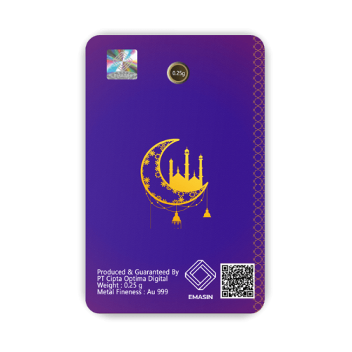 Eid Mubarak Geschenkkarten Lila 0,25 Gramm - Eid Mubarak- Eid Mubarak Geschenkkarten Lila 0,25 Gramm - EML-EMS-0025