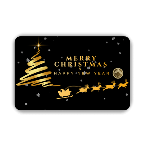 Merry Christmas Geschenkkarten 0,25 Gramm - Weihnachtskarten- Merry Christmas Geschenkkarten 0,25 Gramm - MCB-EMS-0025