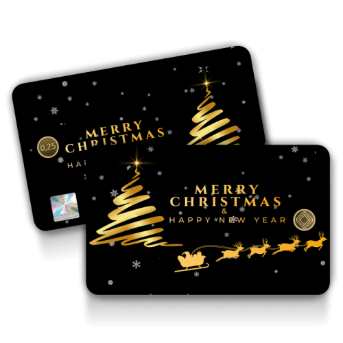 Merry Christmas Geschenkkarten 0,25 Gramm - Weihnachtskarten- Merry Christmas Geschenkkarten 0,25 Gramm - MCB-EMS-0025