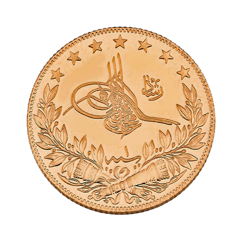 Resat Gold 500 Piaster Kurush / Resat Besibirlik Altin Neu