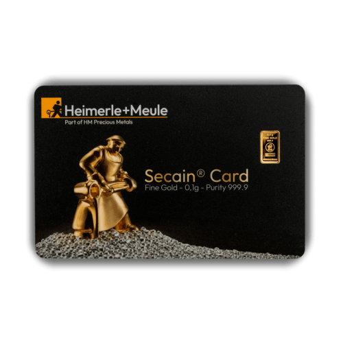 Heimerle + Meule Secain Card Goldbarren 0,10 Gramm - Heimerle + Meule- Heimerle + Meule Secain Card Goldbarren 0,10 Gramm - GB-HMS-00010