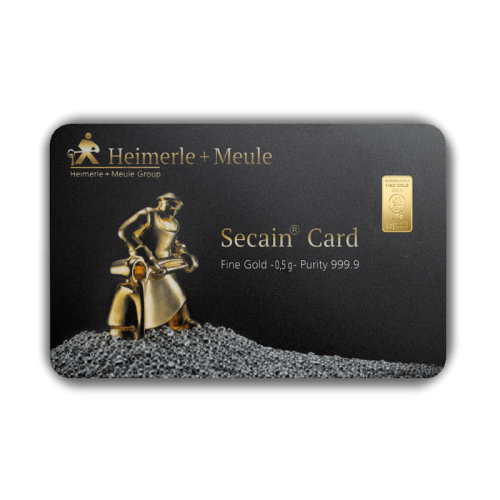 Heimerle + Meule Secain Card Goldbarren 0,5 Gramm