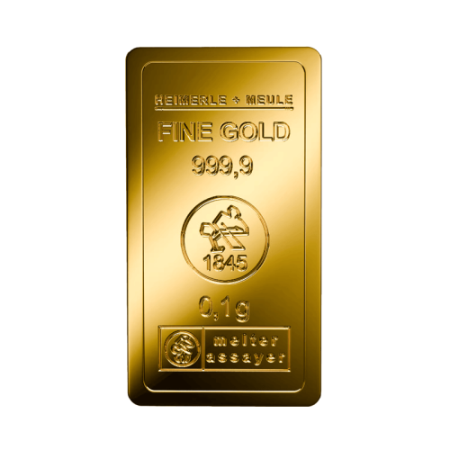 Heimerle + Meule Secain Card Goldbarren 0,1 g