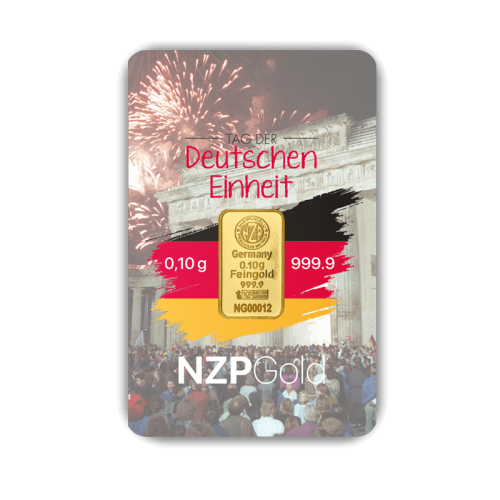 Tag der Deutschen Einheit Geschenkbarren 0,10 Gramm