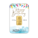 Geburtstagsgeschenke Happy Birthday 0,10 Gramm - GBR-NZP-G010