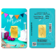Geburtstagsgeschenke Happy Birthday 0,25 Gramm - GBR-NZP-0025