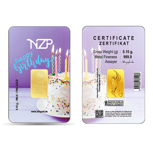 Geburtstagsgeschenke Happy Birthday 0,10 Gramm