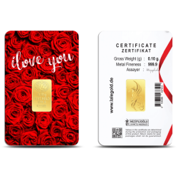 I Love You Geschenkbarren 0,10 Gramm I Love You Geschenkbarren 0,10 Gramm