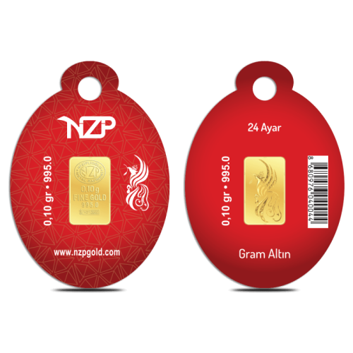 Nzp Gold Oval Blister -  Mini Goldbarren 0.10 Gramm (995 24 karat)