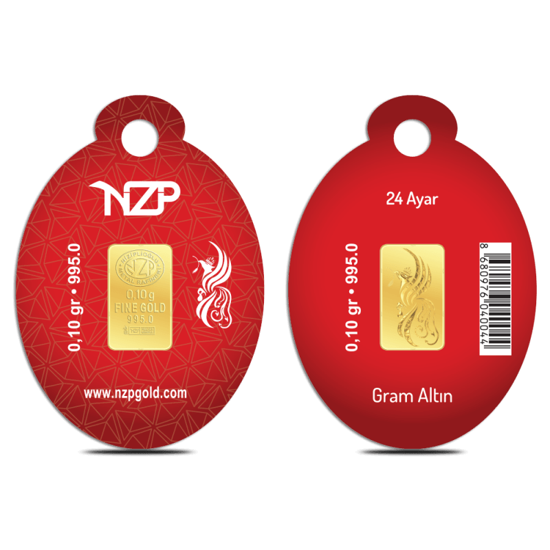 Nzp Gold Oval Blister -  Mini Goldbarren 0.10 Gramm (995 24 karat) - OVL-NZP-9510