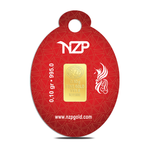 Nzp Gold Oval Blister -  Mini Goldbarren 0.10 Gramm (995 24 karat)