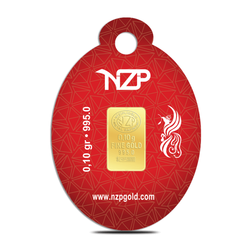 Nzp Gold Oval Blister -  Mini Goldbarren 0.10 Gramm (995 24 karat) - OVL-NZP-9510