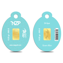 Nzp Gold Oval Blister -  Mini Goldbarren 0.25 Gramm (995 24 karat)