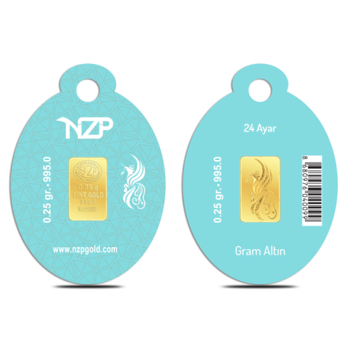 Nzp Gold Oval Blister -  Mini Goldbarren 0.25 Gramm (995 24 karat)