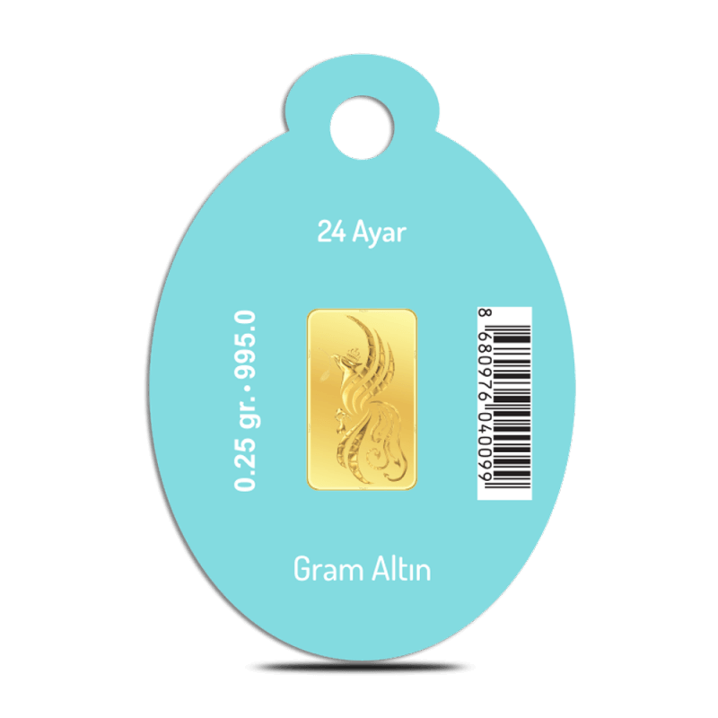 Nzp Gold Oval Blister -  Mini Goldbarren 0.25 Gramm (995 24 karat) - OVL-NZP-9525