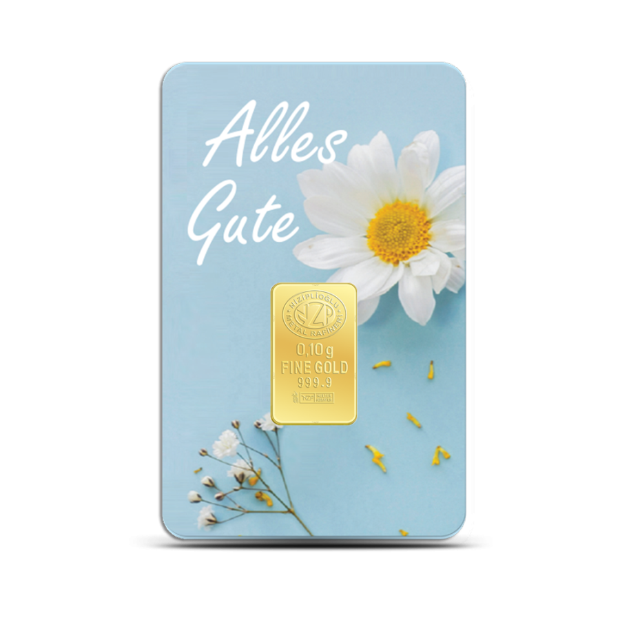 Alles Gute Geschenkbarren 0,10 Gramm - ALG-NZP-0010
