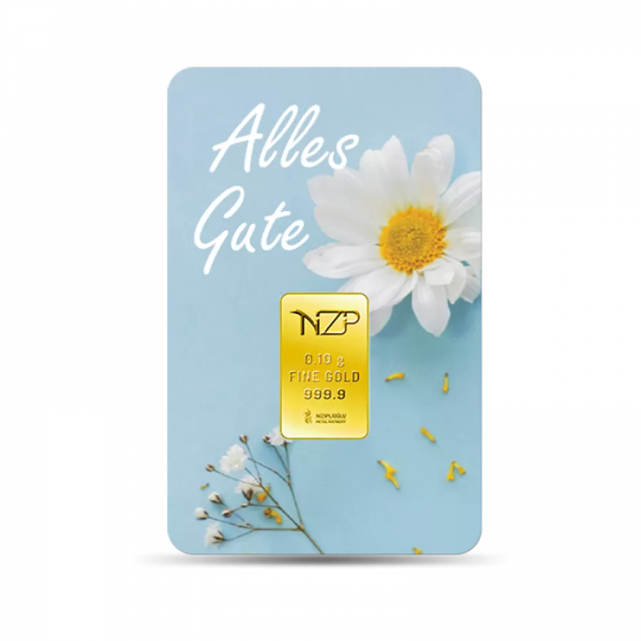 Alles Gute Geschenkbarren 0,10 Gramm - ALG-NZP-0010