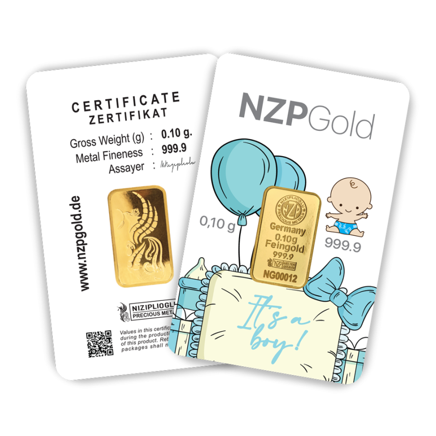 Geburtsgeschenke Boy 0,10 Gramm - BOY-NZP-G010