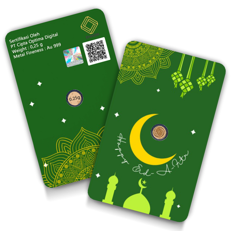 Eid Mubarak Geschenkkarten Grun 0,25 Gramm - Eid Mubarak- Eid Mubarak Geschenkkarten Grun 0,25 Gramm - EMG-EMS-0025