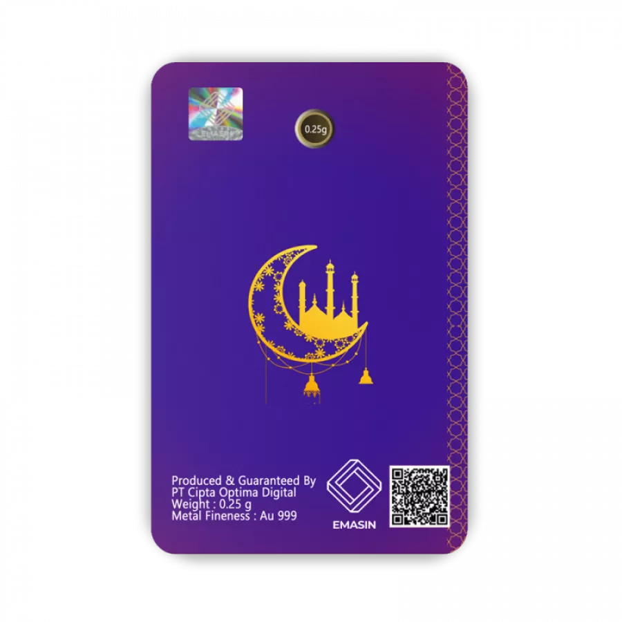 Eid Mubarak Geschenkkarten Lila 0,25 Gramm - EML-EMS-0025