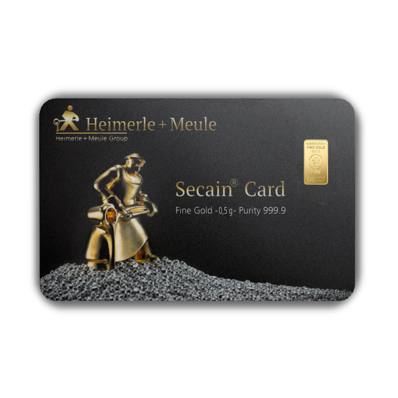 Heimerle + Meule Secain Card Goldbarren 0,5 Gramm