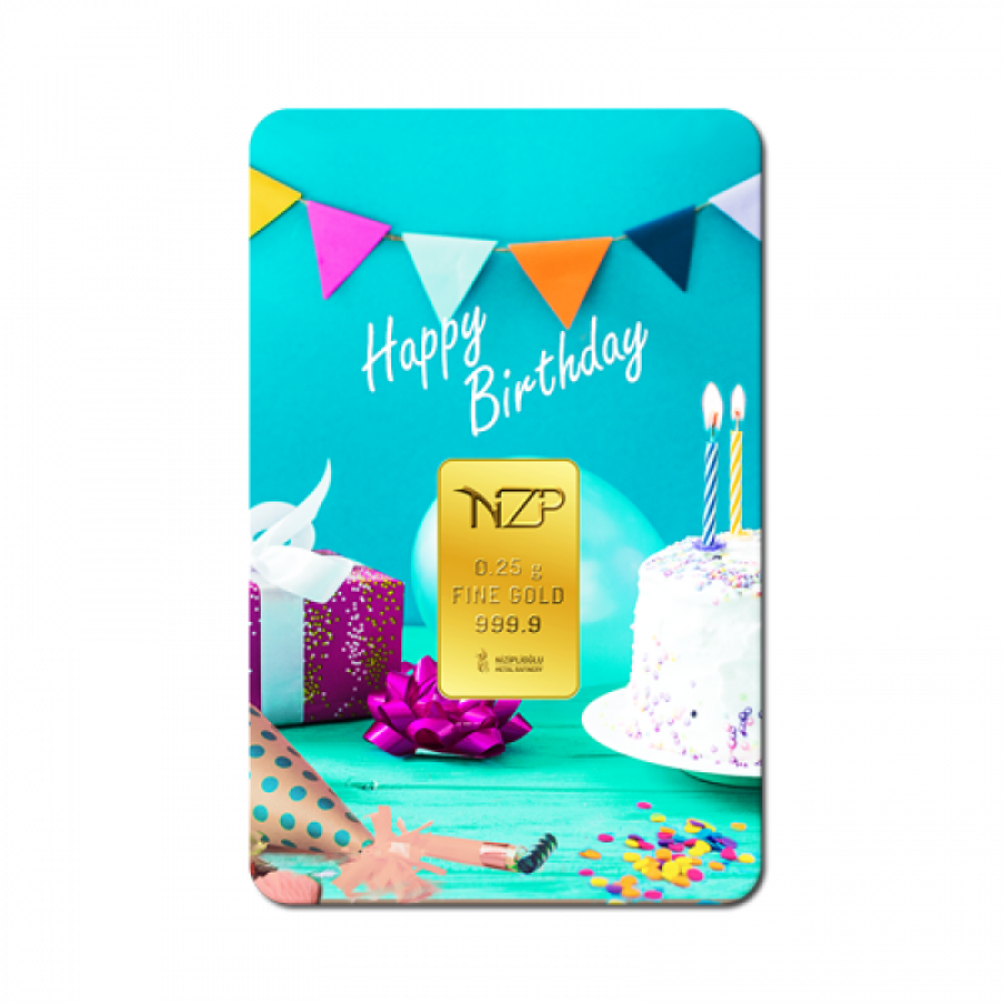 Geburtstagsgeschenke Happy Birthday 0,25 Gramm - GBR-NZP-0025